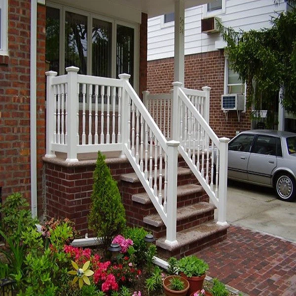 4 White Vinyl Stair Railing 4 White Vinyl Stair Railing